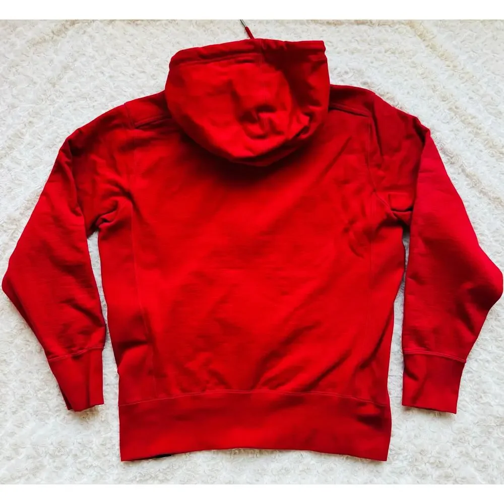American Giant Sportswear Unisex VTG Red Cotton Full Zip Hoodie Sweatshirt Large - Picture 9 of 10
